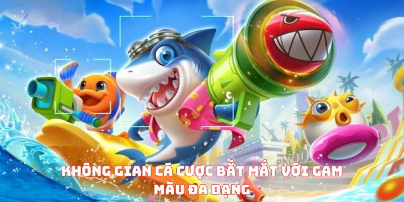 Không gian cá cược bắt mắt với gam màu đa dạng